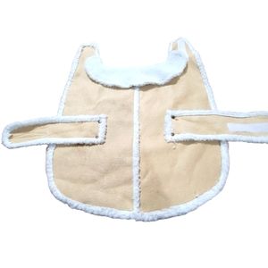 P25738 - Tan Sherpa Faux Fur-Lined Jacket